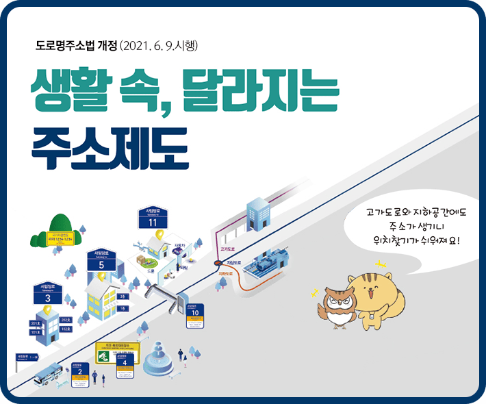 생활속, 달라지는 주소제도